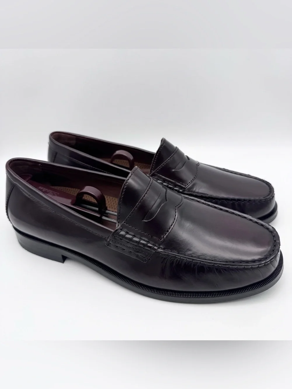 Johnston & Murphy Pannell Penny Loafer Burgundy Leather Men's Size 9 M New NWOB